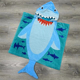 外贸纯棉卡通蓝色鲸鱼立体尾巴男女童带帽斗篷可穿浴巾全棉