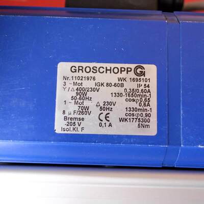 Groschopp 11021976 Groschopp全新伺服电机 WK1695101 IGK80-6B