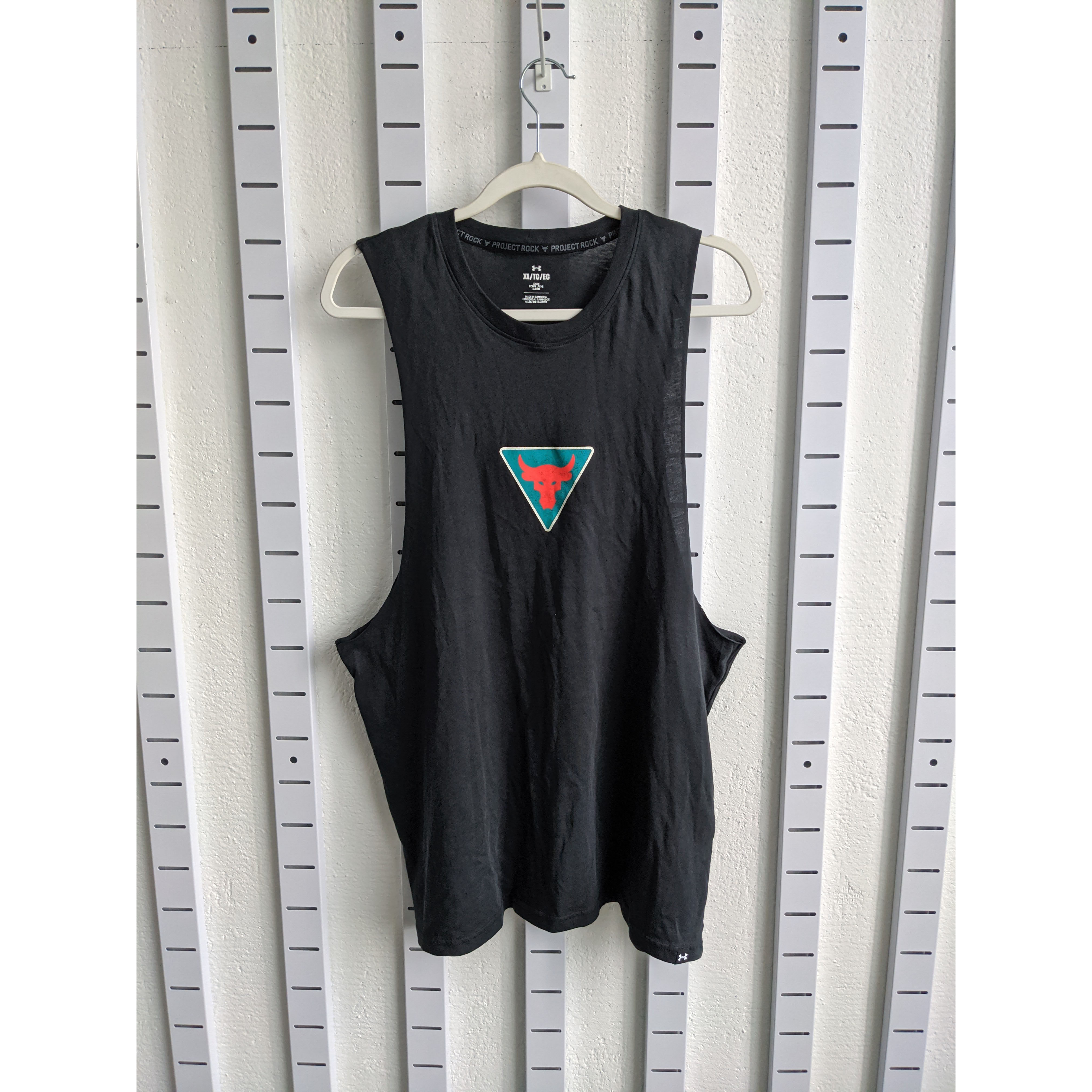 巨石强森 Under Armour Project Rock 男子健身背心 1377293-001.