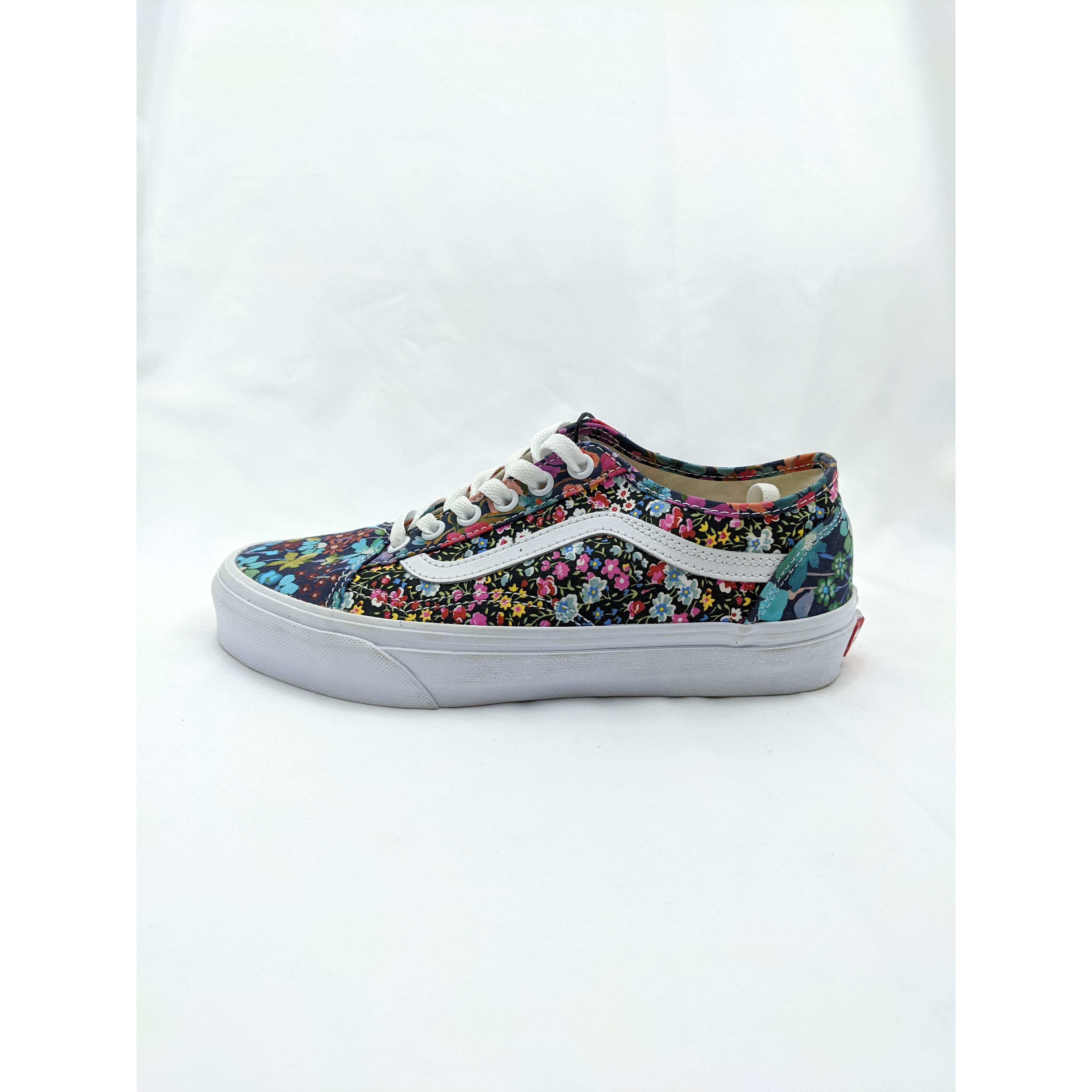 聯名 Vans Old Skool Tapered 小碎花女子复古休闲鞋VN0A54F44TR.