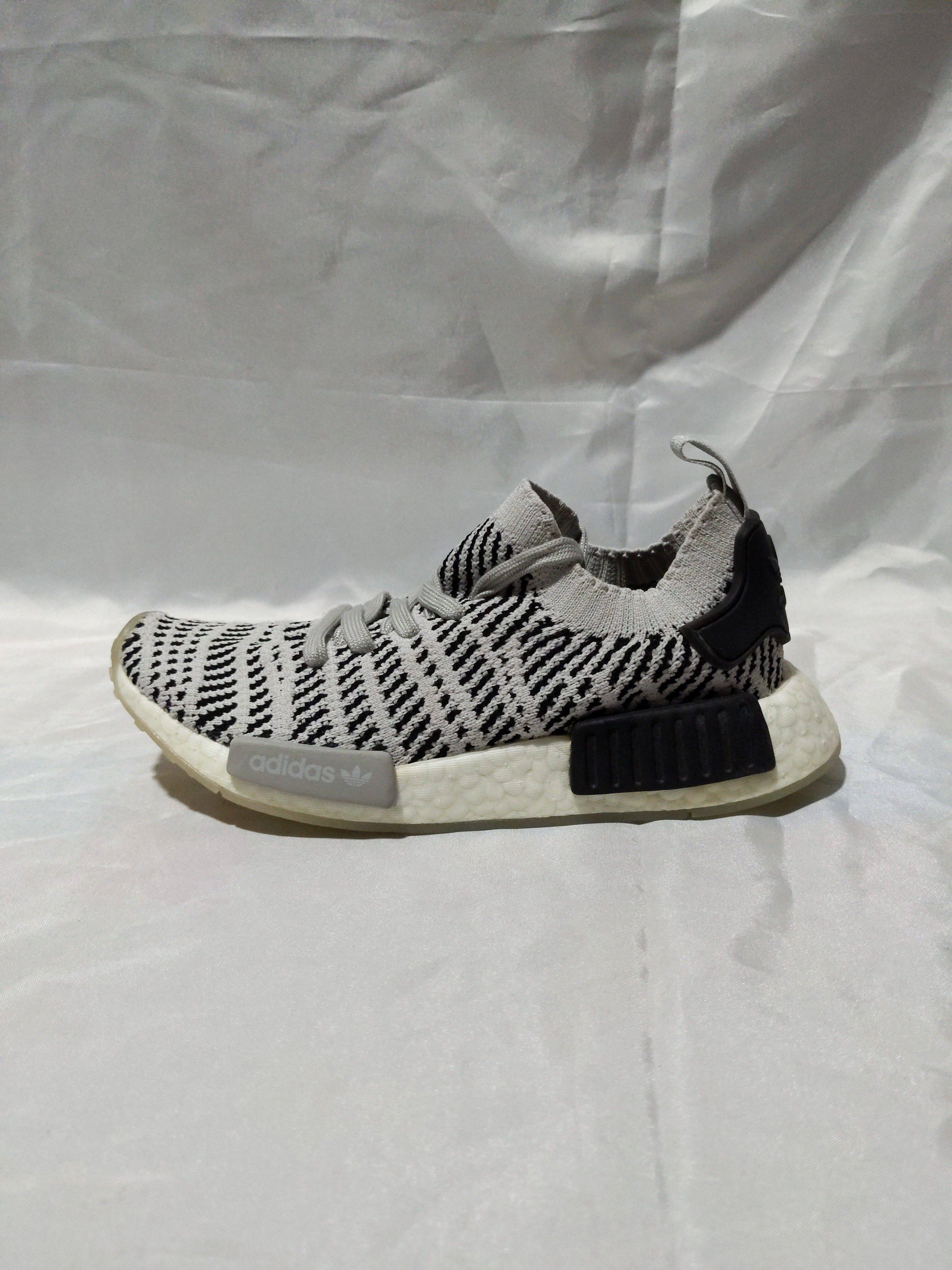 三叶草 ADIDAS NMD R1 STLT 女子编织灰色袜套休闲鞋 CQ2387