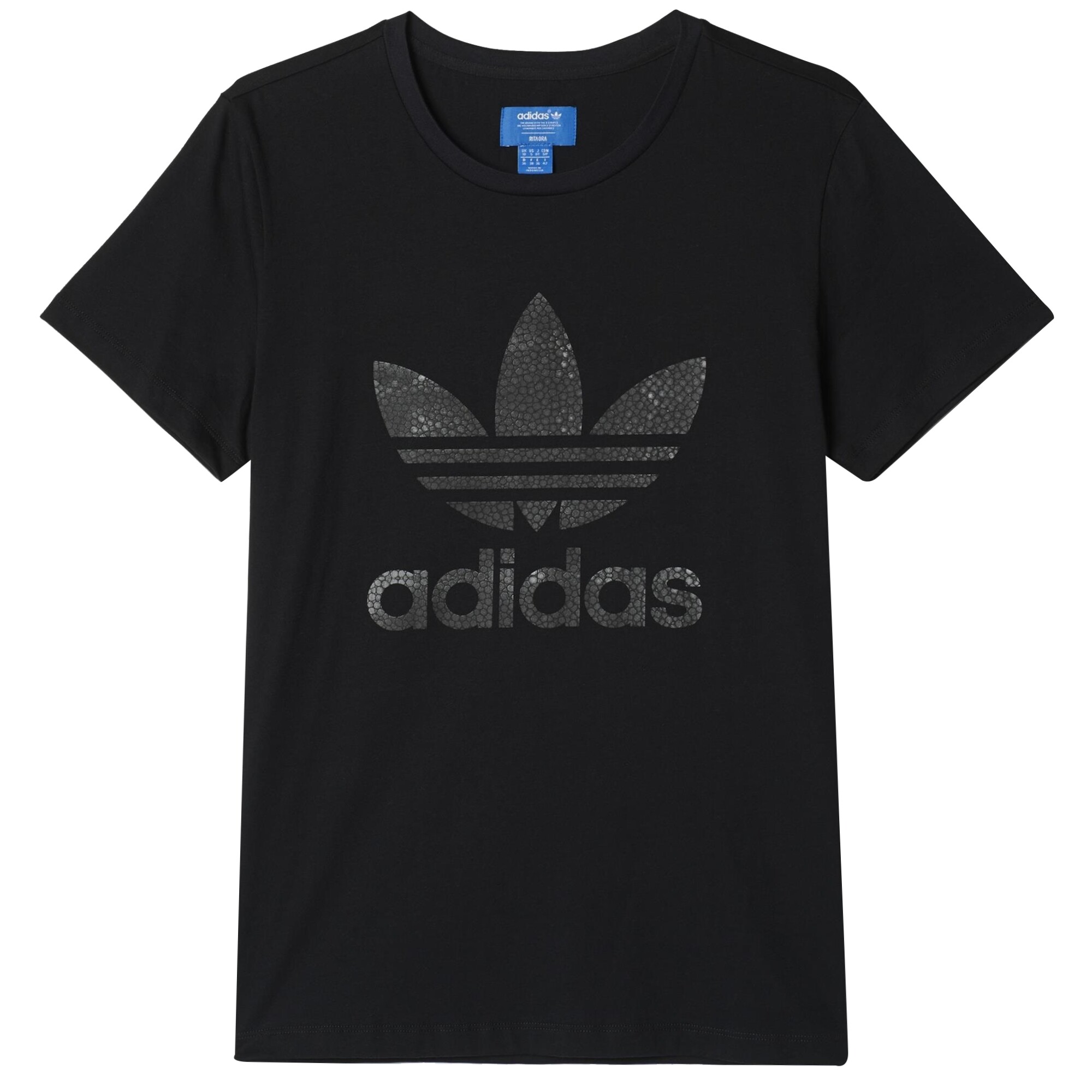 联名 ADIDAS x RITA ORA 三叶草设计师女子休闲短袖T恤 AA3852