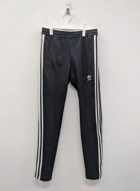 ADIDAS CAMO PANT 男子经典三条纹显瘦黑色运动针织长裤 CW1269