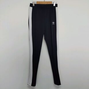 酷动城 正品 ADIDAS三叶草黑白女子运动健身紧身裤打底裤 DU9721