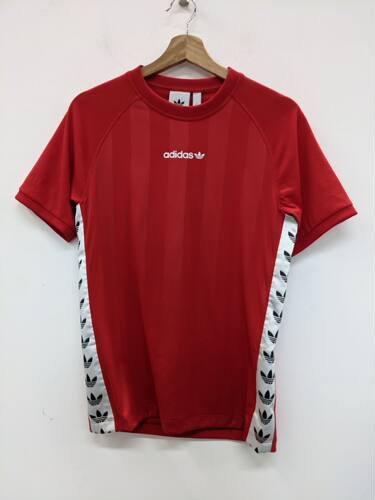 三叶草 adidas TAPE TEE 男子女子情侣款休闲复古串标短袖 DS9970