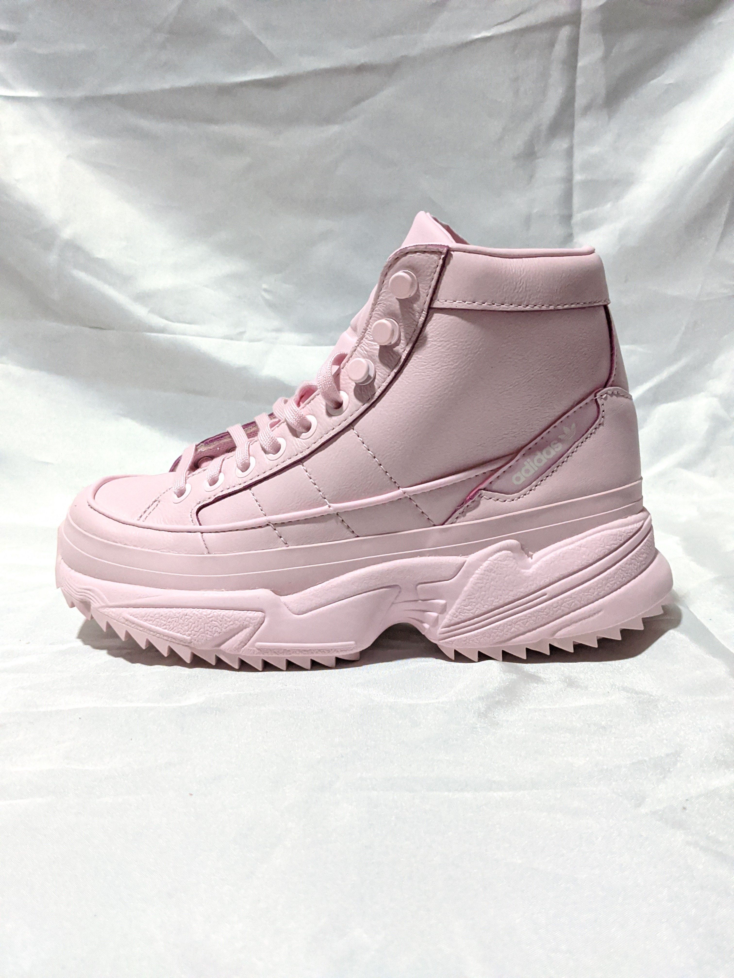 adidas originals KIELLOR XTRA 女子少女粉高帮休闲鞋 EF9107