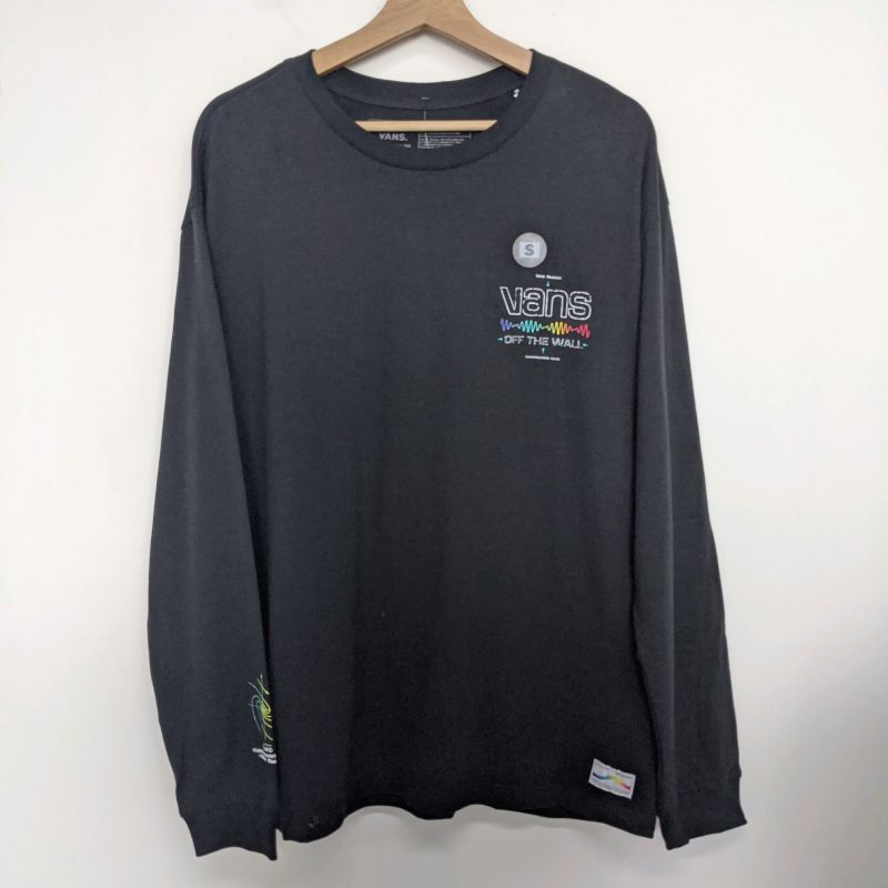 VANS/万斯 男子春夏秋休闲圆领长袖T恤 VN0A5E5L1LG VN0A5E5LBLK.