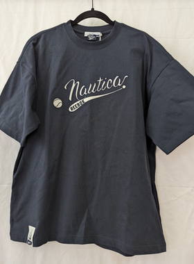 NAUTICA x Reebok 高端联名  孤品  男子复古棒球美式短袖T恤