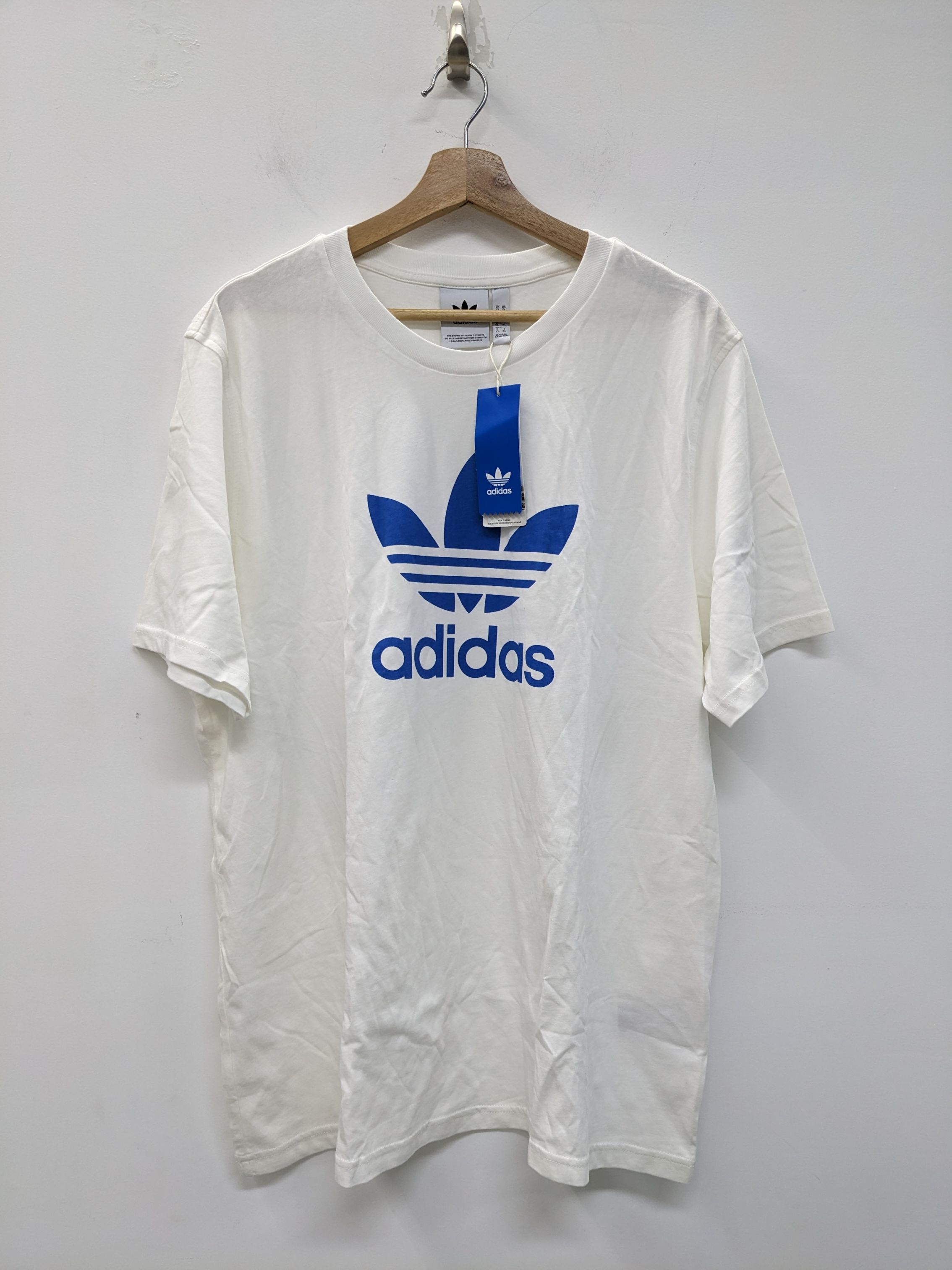 ADIDAS/三叶草 男子大码宽松纯棉经典大LOGO基础款短袖T恤 DH5774