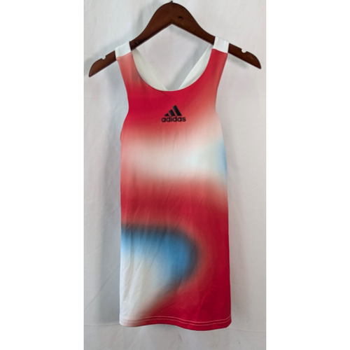 正品 adidas Melbourne Tennis Printed Y-Tank 网球背心 HA7614