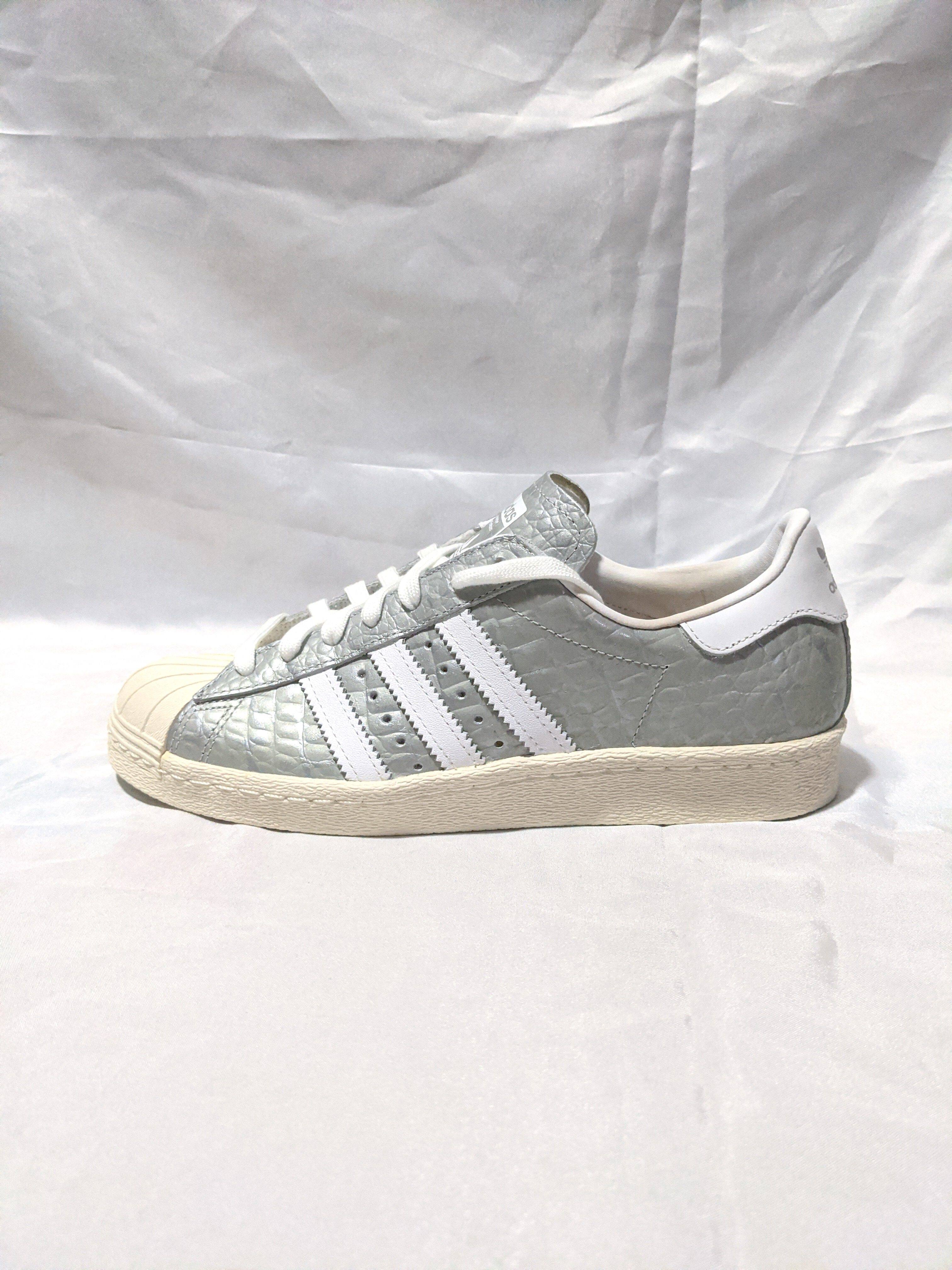 adidas Originals Superstar 80s 鳄鱼纹男子复古款休闲鞋 S76415