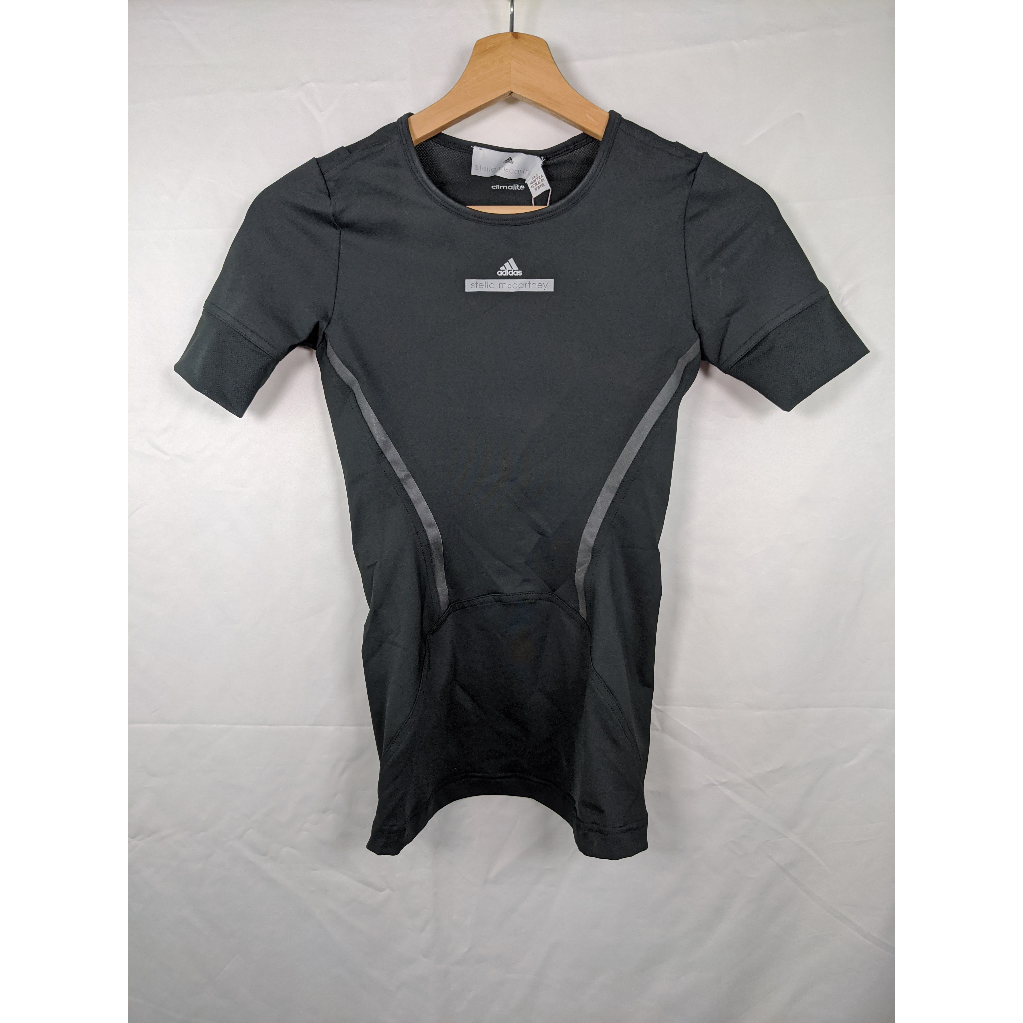 老钱 复古标 绝版 adidas Stella McCartney Run 跑步短袖 AX7283