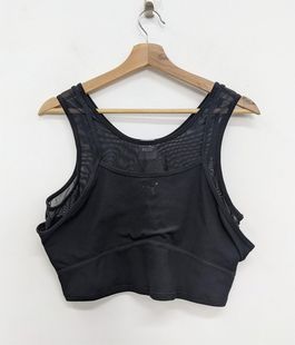 彪马 PUMA STUDIO LAYERED CROP TOP 女子透视胸衣背心520223-01.