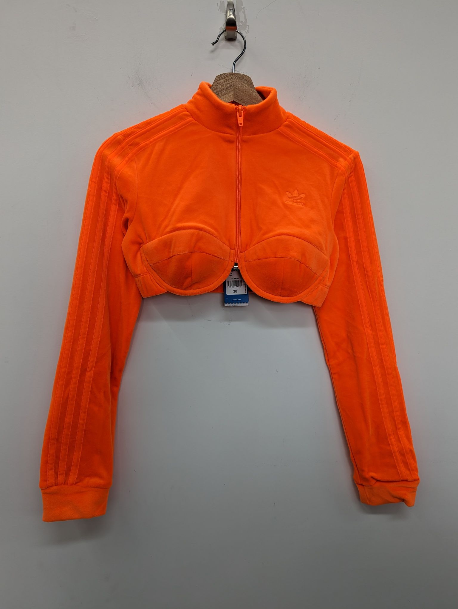 ADIDAS JEREMY SCOTT JS 联名款女子短款胸衣运动茄克外套 H50966