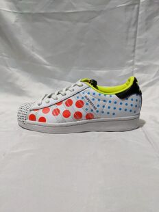 女子拼色贝壳头休闲鞋 adidas FX7777 Polka Red Superstar Solar