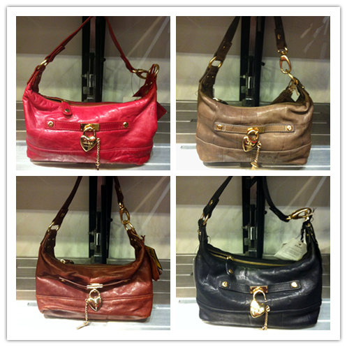 salad 专柜正品 女士羊皮锁头手提包单肩包多色现货原1735