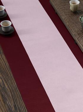 宋代素绢茶席 防水茶旗 禅意新中式桌旗 茶人茶旗 轻奢百搭纯色