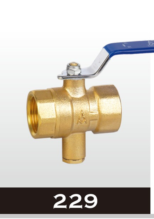 埃美柯黄铜测温球阀229 测温杆 冷热量表DN20 25 32 40 50