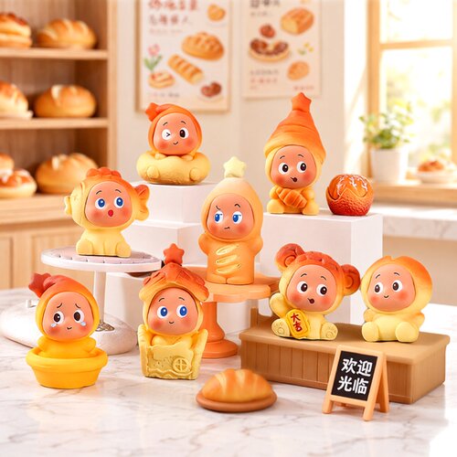 树脂招财星星崽甜品美食烘焙diy饰品摆件萌粒潮玩盲袋车载装饰