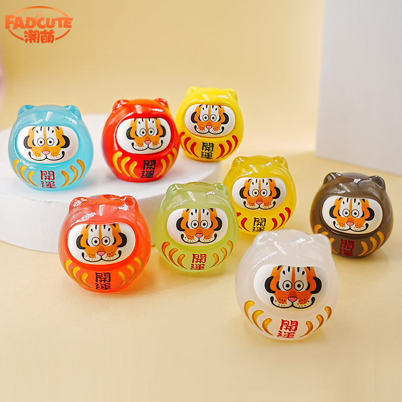 开运老虎车载摆件可爱桌面手办