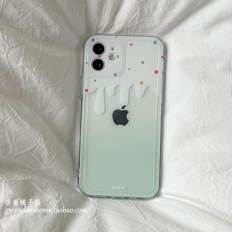 波点夏日可爱风冰淇淋苹果手机壳