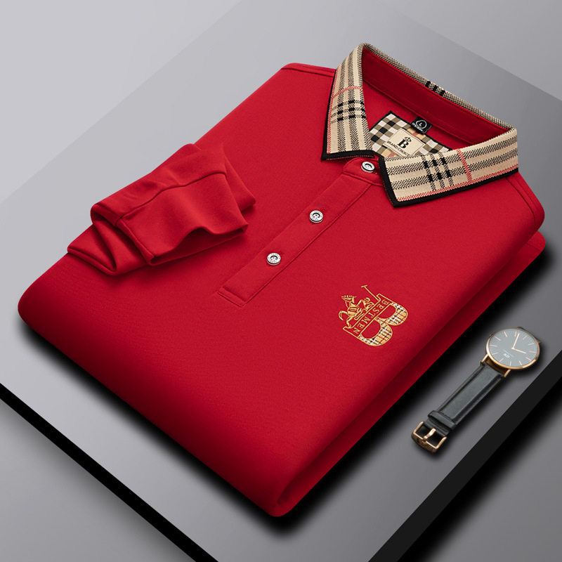 春秋季长袖t恤男休闲翻领保罗中年男士长袖t恤品牌polo衫刺绣男士,男装,Polo衫,淘宝优惠券,粉丝福利购,淘宝优惠卷