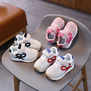 男女童镂空透网板鞋儿童2026夏季单网超软小白鞋小童休闲透气阿甘