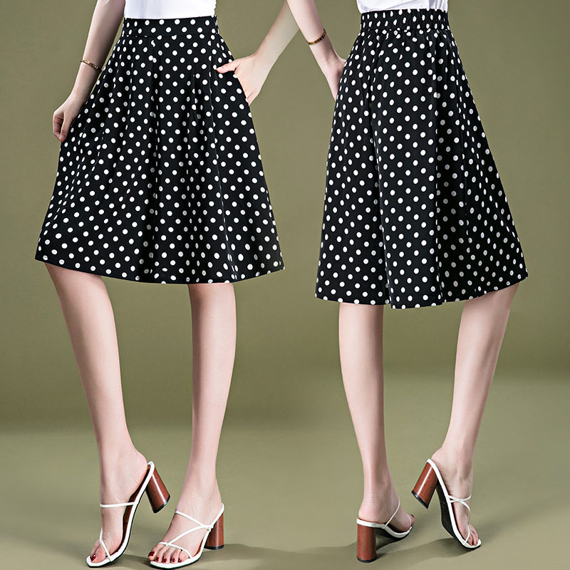 雪纺冰丝阔腿裤女夏季薄款宽松垂感甩腿裤大码松紧腰六分波点裙裤,女装/女士精品,休闲裤,淘宝优惠券,粉丝福利购,淘宝优惠卷