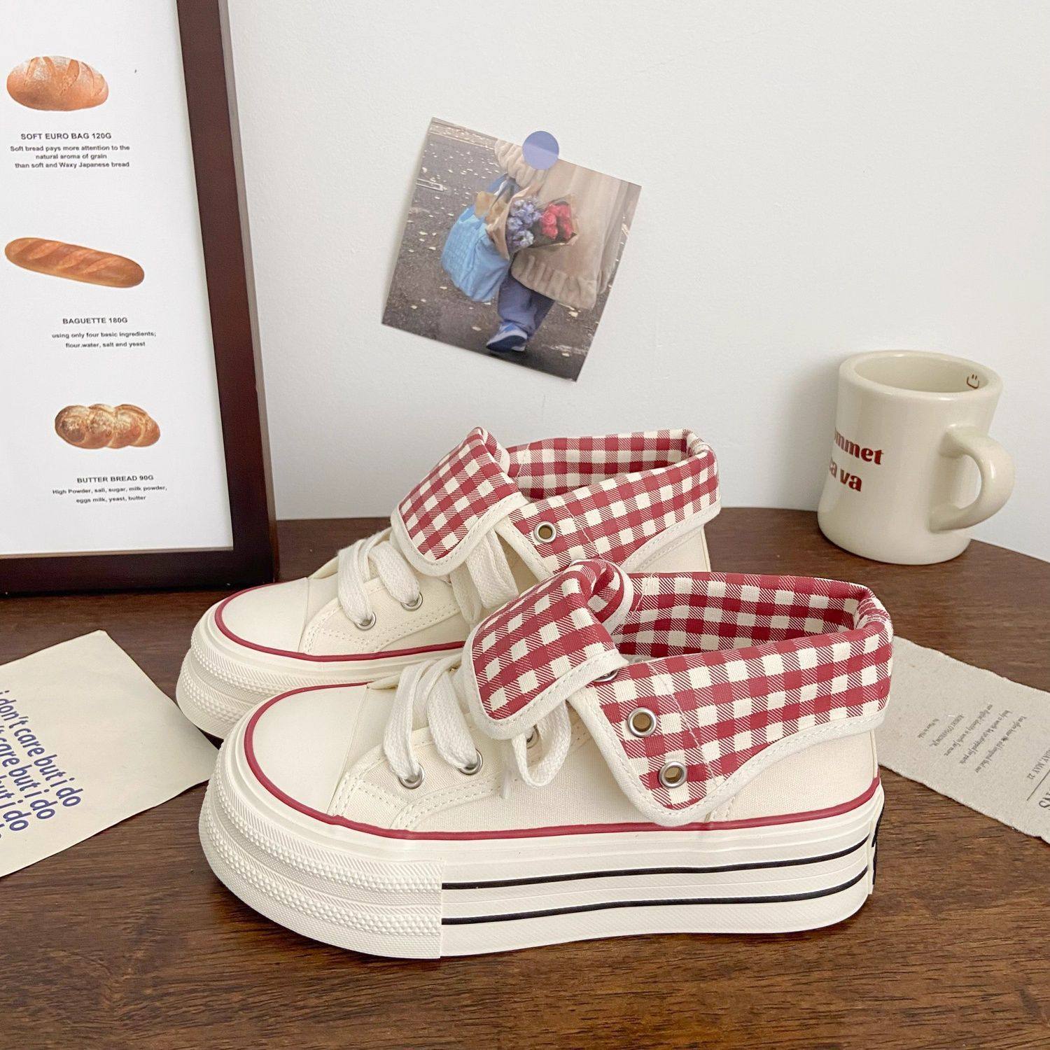 格子帆布鞋女两穿2025新款秋季爆款鞋子小众韩版板鞋运动小白鞋女,女鞋,帆布鞋,淘宝优惠券,粉丝福利购,淘宝优惠卷