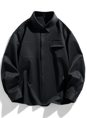 帝创者C2452K日系衬衫男士夏季薄款长袖衬衣工装衬衫休闲外套宽松