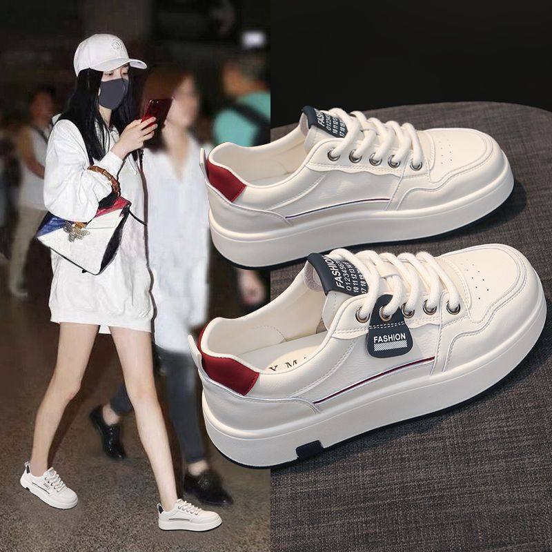 小白鞋女生百搭春秋平厚底2025秋季新款爆单休闲运动板鞋,女鞋,浅口单鞋,淘宝优惠券,粉丝福利购,淘宝优惠卷