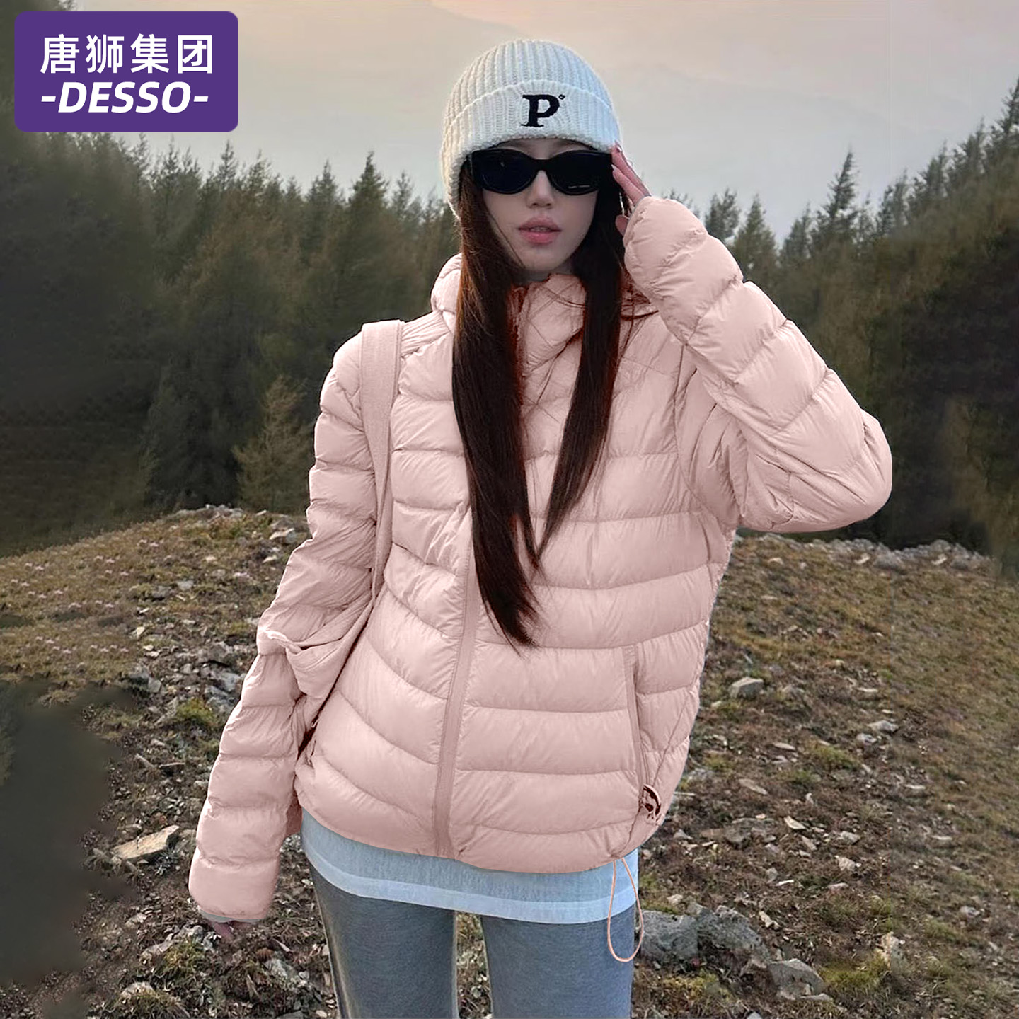 唐狮集团DESSO轻薄排骨羽绒服女秋冬季2025新款连帽巨好看的外套