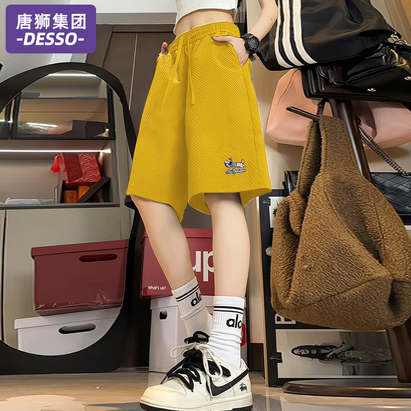 唐狮集团DESSO短裤女2025新款夏季轻薄运动裤休闲外穿情侣五分裤