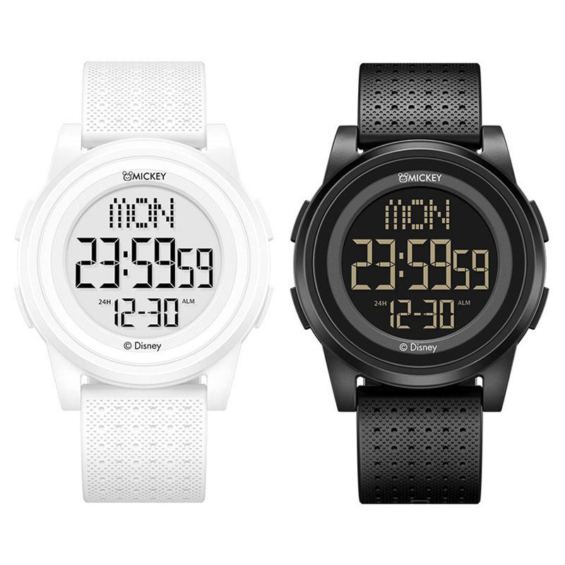 DISNEY迪士尼电子手表女学生高中生运动夜光儿童初中青少年腕表