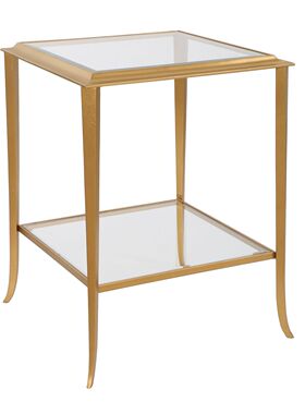 纽约下城公园进口uttermost东海岸轻奢美式纤细双层古典金边桌