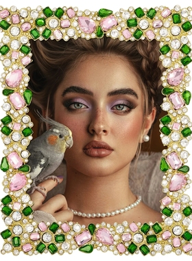 纽约下城公园进口olivia riegel瓦伦西亚珍宝水晶奢华锡质相框