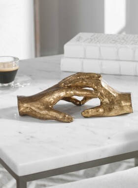 现 纽约下城公园进口uttermost若有所思祈福金手指桌面摆设书房