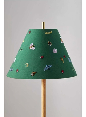 现 纽约下城公园进口我所热爱的世界金妮昆虫刺绣碧绿装饰灯罩