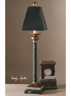 纽约下城公园uttermost进口贝考德大都会饭店麻花杆台灯