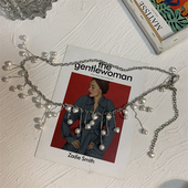 珍珠链条腰带女连衣裙腰链裙带收腰夏季 配饰裙子水钻流苏百搭装 饰