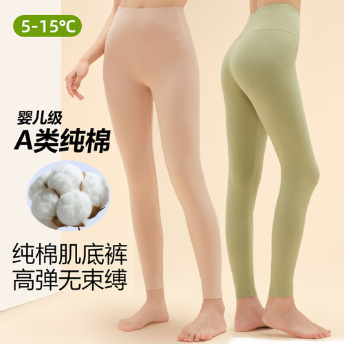 a类现货纯棉秋裤女内穿薄款春秋学生保暖裤高腰女士新款工厂