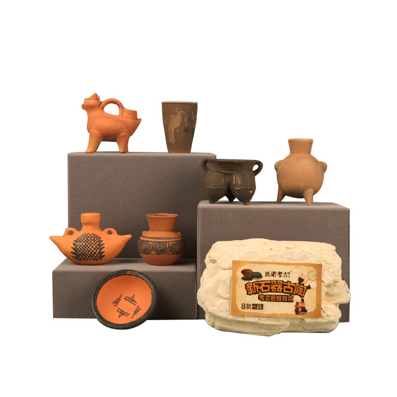 NEOLITHIC ANCIENT POTTERY ARCHAEOLOGICAL EXCAVATION BLIND BOX CHILDRENS TOYS TREASURE DIGGING TOOLS HISTORICAL CULTURE MUSEUM FACTORY