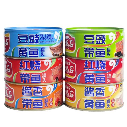 画马石小黄鱼带鱼140g铁罐下饭菜