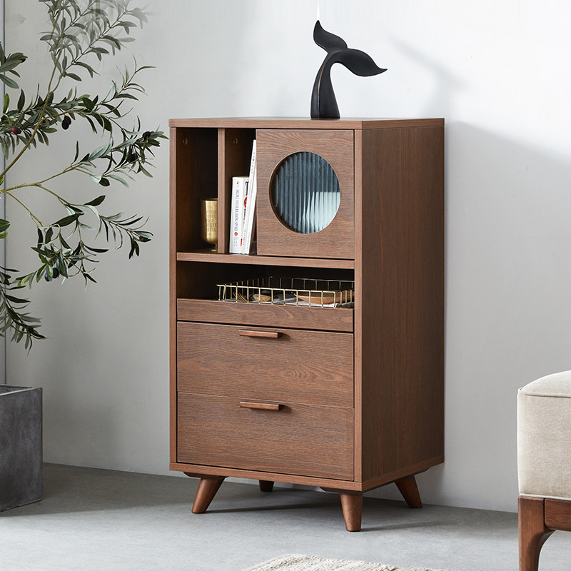 北欧实木斗柜卧室床头柜边柜客厅收纳储物柜简约现代抽屉式五斗柜