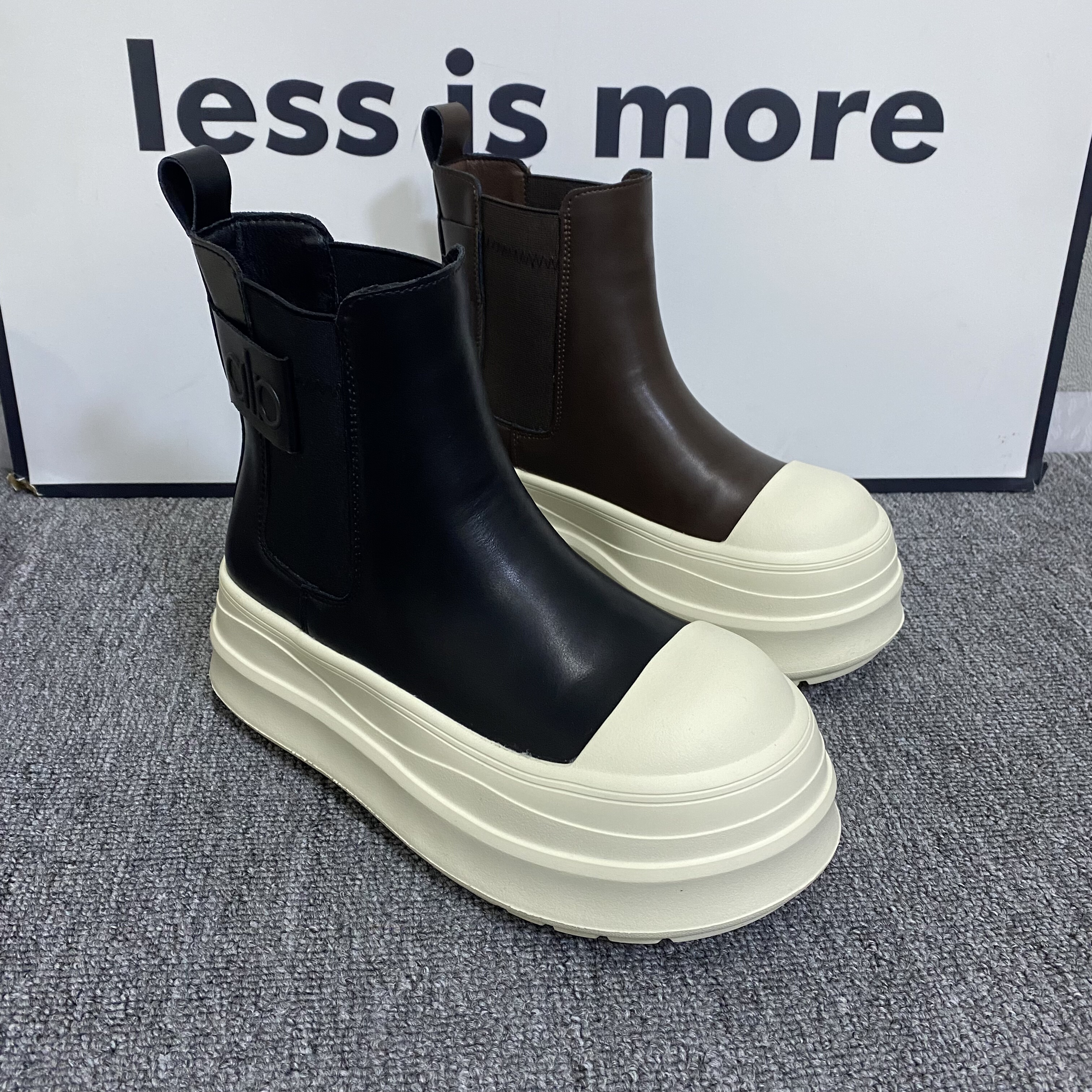 2025冬季女靴超轻松糕厚底加棉短靴真皮大棉马丁靴女棉鞋女潮鞋