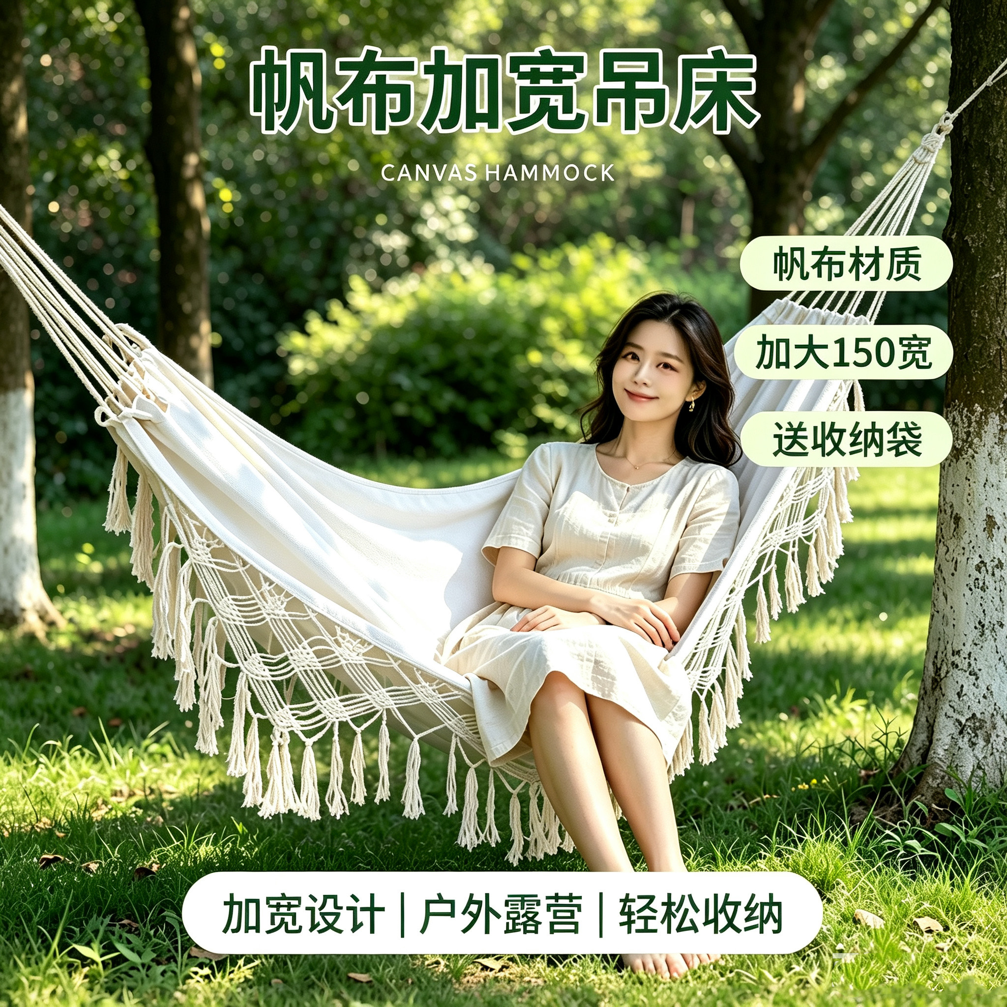 户外吊床单双人露营休闲吊床