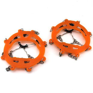 户外冰面防滑套雪乡北海道老人适用爬山防滑鞋套八齿冰爪硅胶鞋链