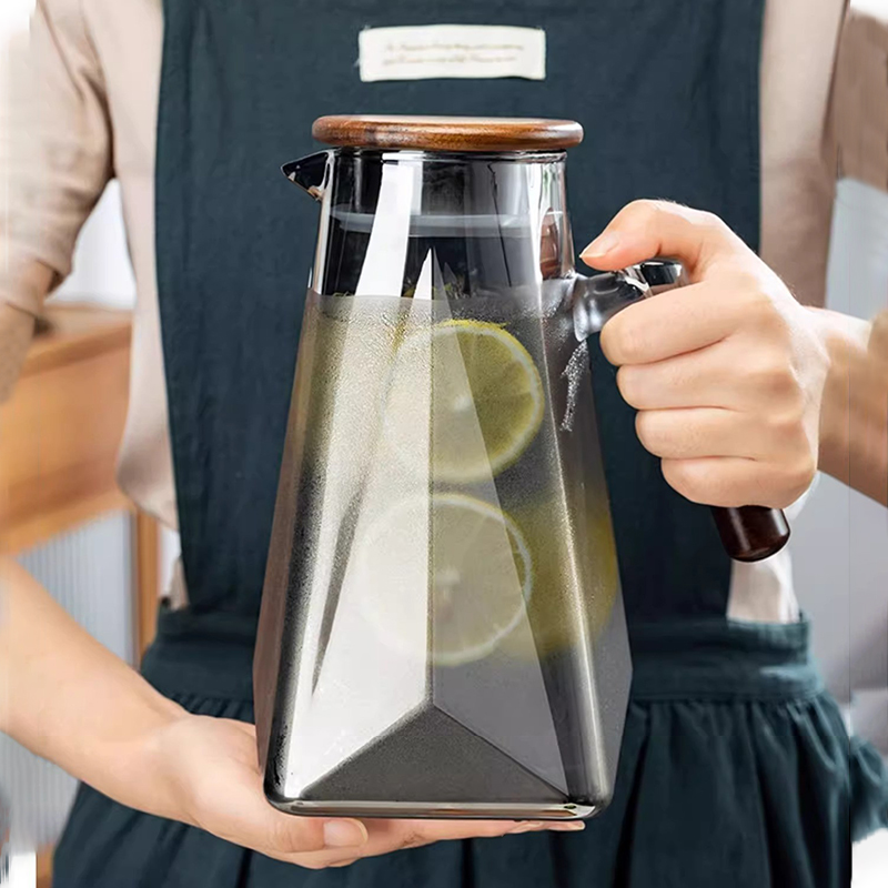 高硼硅玻璃冷水壶家用高档耐高温凉水壶大容量夏天凉开水杯子茶壶