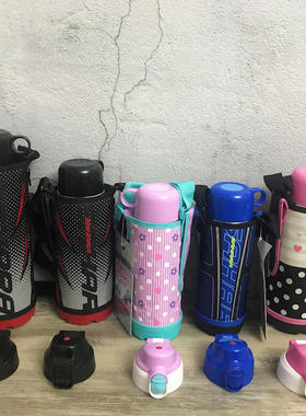 日本进口虎牌MBO-F100儿童硬底保温杯保冷水壶运动双盖两用大容量