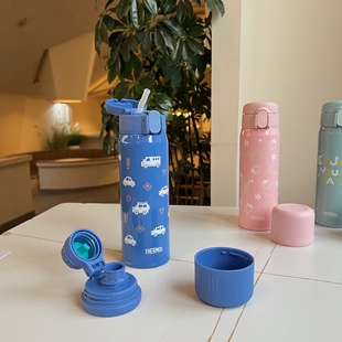 日本膳魔师保温杯儿童吸管杯成长直饮三用水杯保冷杯可洗碗机FJW